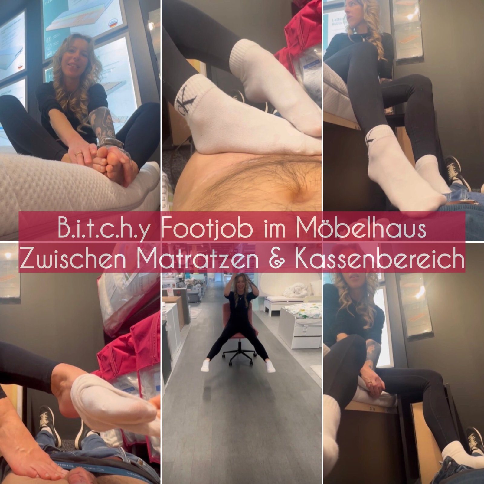 B.i.t.c.h.y Footjob im Möbelhaus - Zwischen Matratzen & Kassenbereich